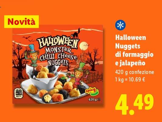Halloween Nuggets di formaggio e jalapeño
