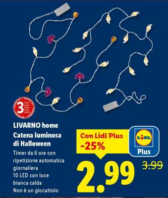 LIVARNO home Catena luminosa di Halloween