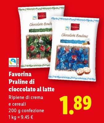 Favorina Praline di cioccolato al latte