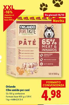 Orlando Cibo umido per cani