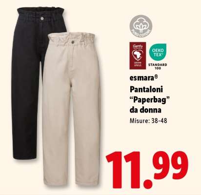 esmara® Pantaloni “Paperbag” da donna