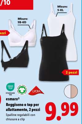 esmarа® Reggiseno o top per allattamento, 2 pezzi