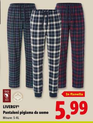 LIVERGY® Pantaloni pigiama da uomo