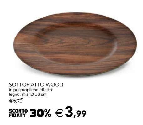 SOTTOPIATTO WOOD
