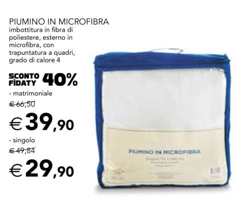 PIUMINO IN MICROFIBRA - matrimoniale