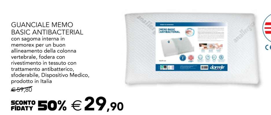 GUANCIALE MEMO BASIC ANTIBACTERIAL