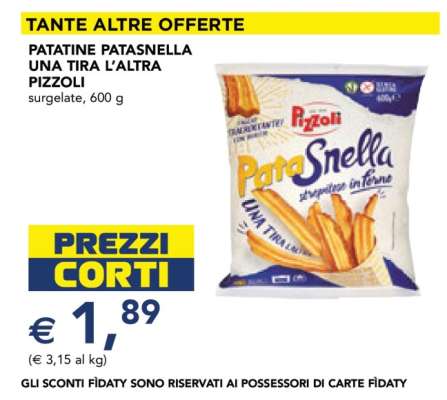 Patatine Patasnella Una Tira L'Altra Pizzoli