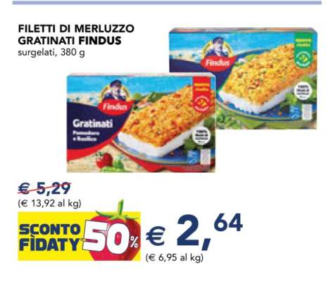 Filetti di Merluzzo Gratinati Findus