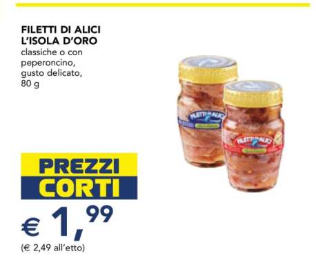 FILETTI DI ALICI L'ISOLA D'ORO