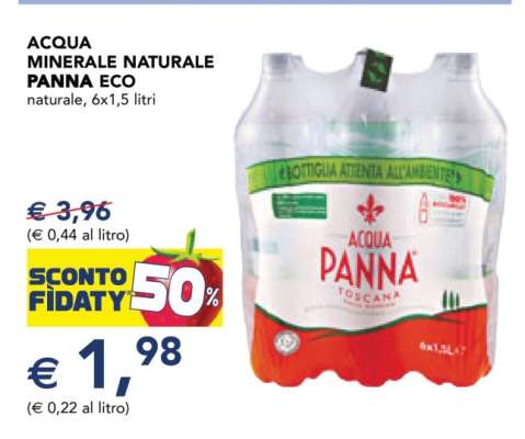 ACQUA MINERALE NATURALE PANNA ECO