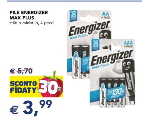 PILE ENERGIZER MAX PLUS