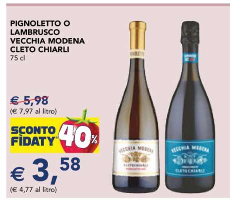 Pignoletto o Lambrusco Vecchia Modena Cleto Chiarli