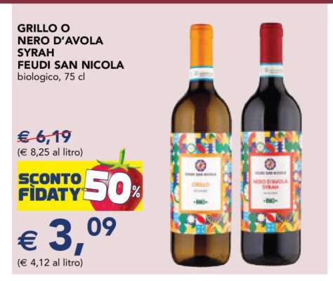 GRILLO O NERO D'AVOLA SYRAH FEUDI SAN NICOLA