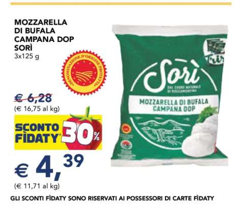 Mozzarella di Bufala Campana DOP Sori