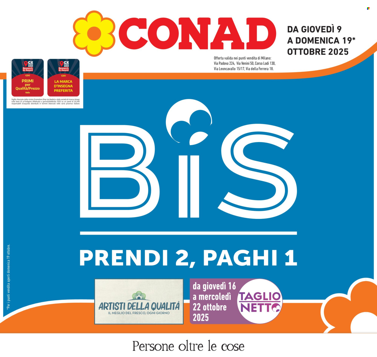 Volantino Conad - 9/10/2025 - 19/10/2025. Pagina 1
