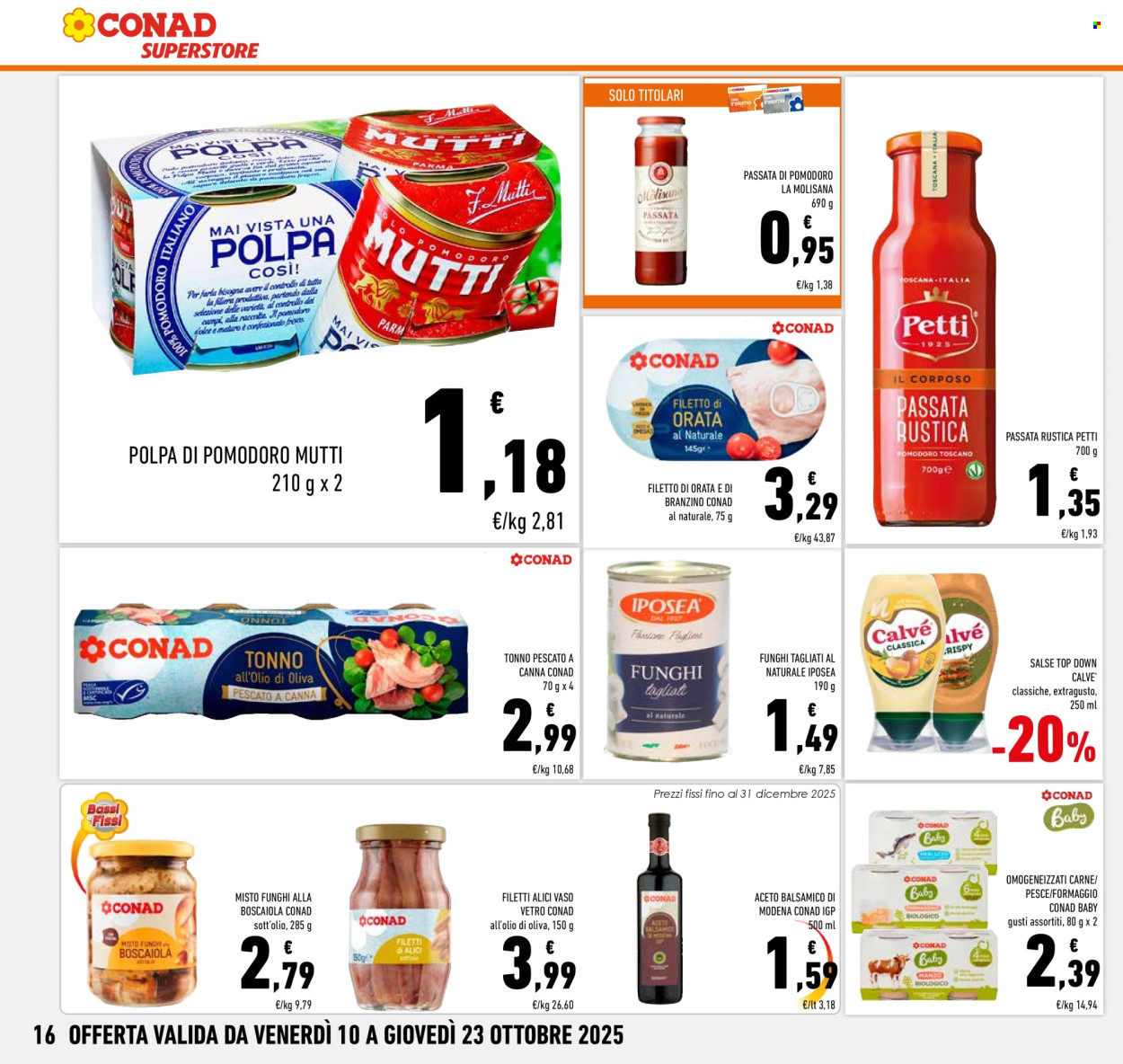 Volantino Conad Superstore - 10/10/2025 - 23/10/2025. Pagina 16