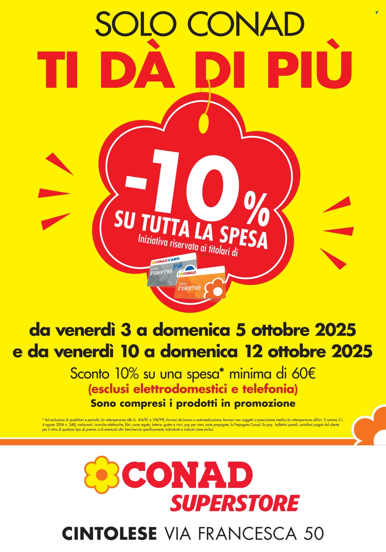 Volantino Conad Superstore - 7/10/2025 - 12/10/2025. Pagina 1