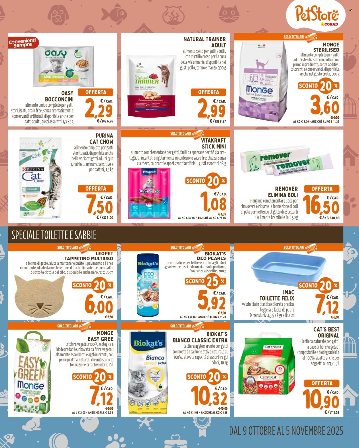 Volantino Pet Store Conad - 9/10/2025 - 5/11/2025. Pagina 5