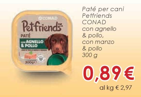 Paté per cani Petfriends CONAD