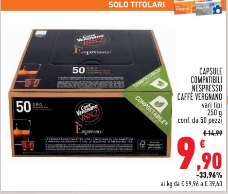 CAPSULE COMPATIBILI NESPRESSO CAFFÈ VERGNANO