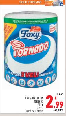 CARTA DA CUCINA TORNADO FOXY