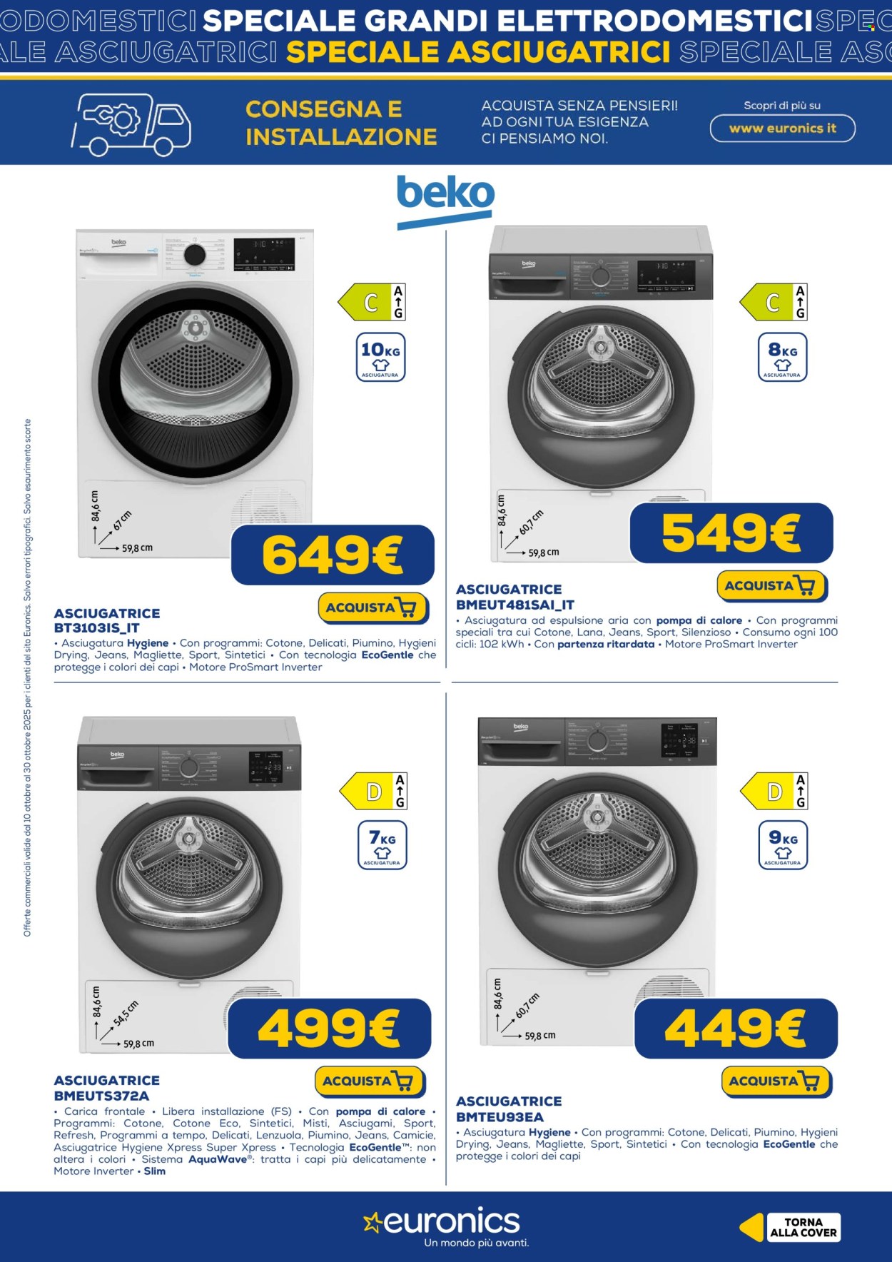 Volantino Euronics - 10/10/2025 - 30/10/2025. Pagina 7