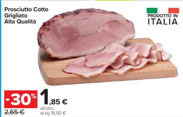 Prosciutto Cotto Grigliato Alta Qualità