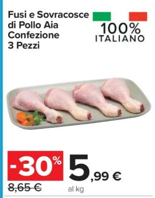 Fusi e Sovracosce di Pollo Aia Confezione 3 Pezzi