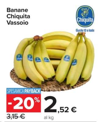 Banane Chiquita Vassoio