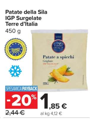 Patate della Sila IGP Surgelate Terre d’Italia