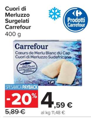 Cuori di Merluzzo Surgelati Carrefour