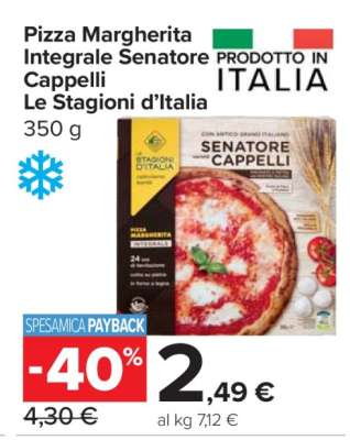 Pizza Margherita Integrale Senatore Cappelli Le Stagioni d’Italia