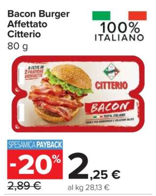 Bacon Burger Affettato Citterio