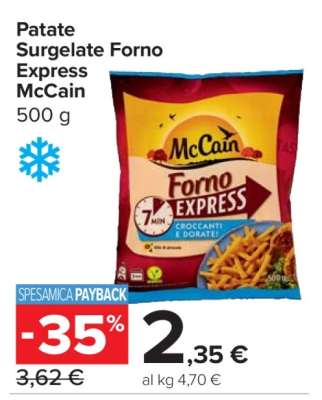 Patate Surgelate Forno Express McCain