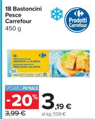 18 Bastoncini Pesce Carrefour