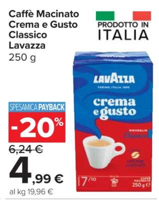 Caffè Macinato Crema e Gusto Classico Lavazza