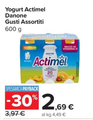 Yogurt Actimel Danone Gusti Assortiti