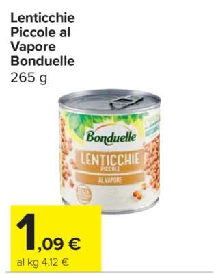 Lenticchie Piccole al Vapore Bonduelle