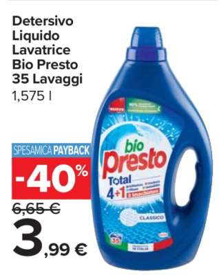 Detersivo Liquido Lavatrice Bio Presto 35 Lavaggi