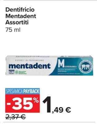 Dentifricio Mentadent Assortiti