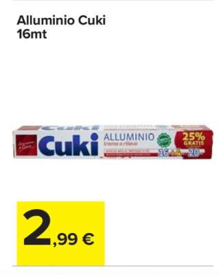 Alluminio Cuki 16mt
