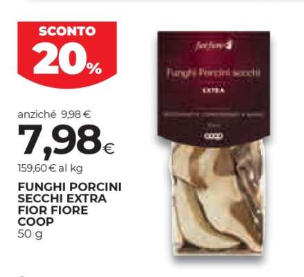 FUNGHI PORCINI SECCHI EXTRA FIOR FIORE COOP