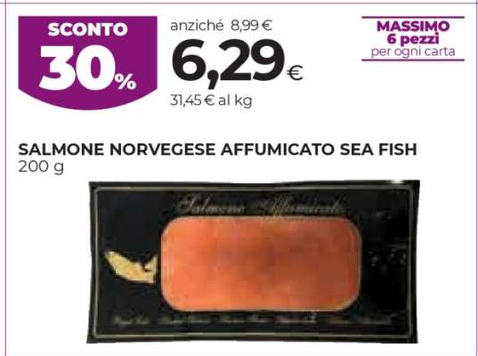 SALMONE NORVEGESE AFFUMICATO SEA FISH