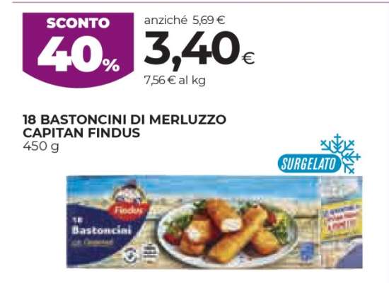 18 Bastoncini di Merluzzo Capitan Findus