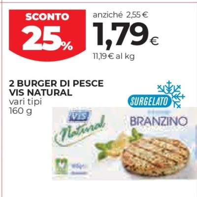 2 BURGER DI PESCE VIS NATURAL