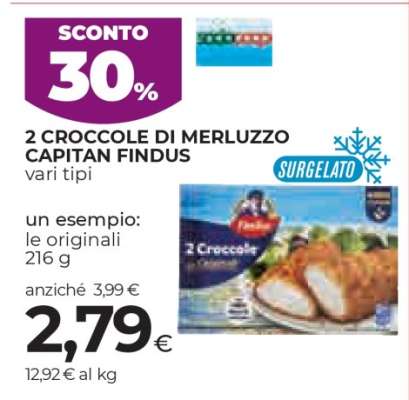 2 CROCCOLE DI MERLUZZO CAPITAN FINDUS