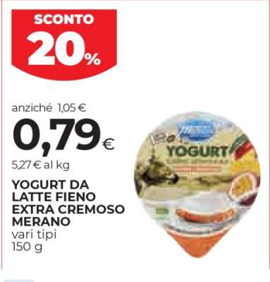 Yogurt da Latte Fieno Extra Cremoso Merano