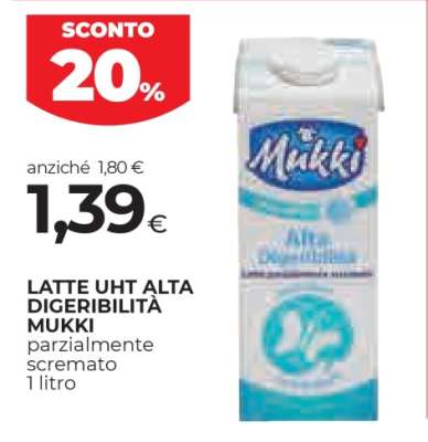 LATTE UHT ALTA DIGERIBILITÀ MUKKI