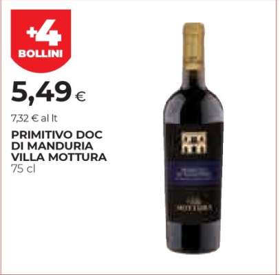 PRIMITIVO DOC DI MANDURIA VILLA MOTTURA