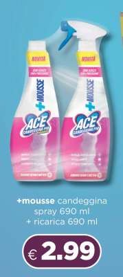 +mousse candeggina spray 690 ml + ricarica 690 ml
